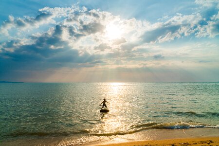 Sunset tropical sea