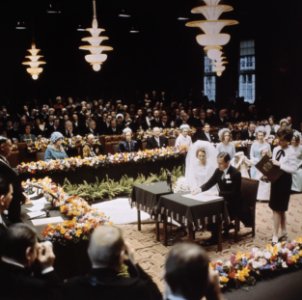 Huwelijken, prinsessen, prinsen, Beatrix, prinses, Claus, prins, Bestanddeelnr 254-7593