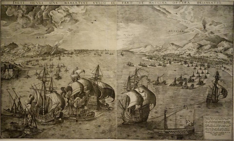Huys after Bruegel, Naval battle in the strait of Messina, 1561