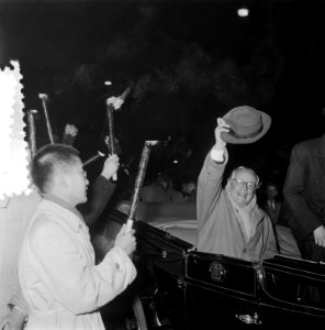 Huldiging Cees Laseur aankomst Centraal Station Amsterdam, Bestanddeelnr 906-0697