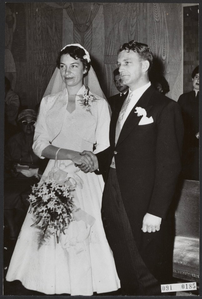 Huwelijken, zeelieden, dancy kenneth roger, tempel mw nelly van der, Bestanddeelnr 091-0185