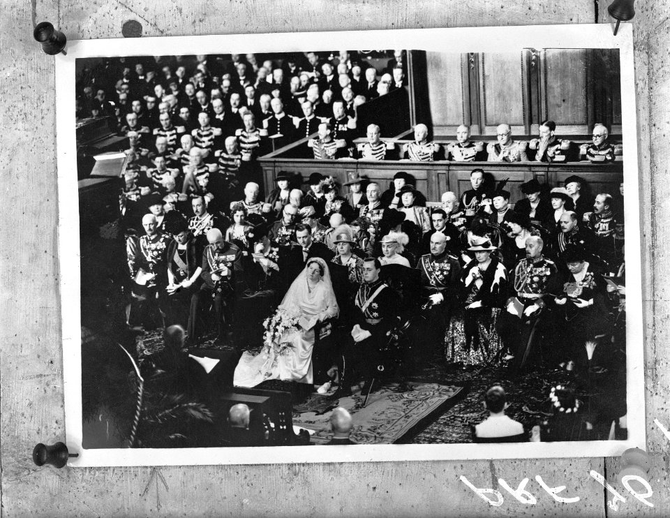 Huwelijk van prinses Juliana en prins Bernhard in de Grote Sint Jacobskerk te De, Bestanddeelnr 934-8309