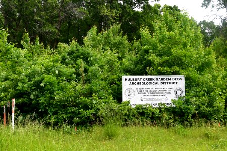 Hulburt Creek Garden Beds sign