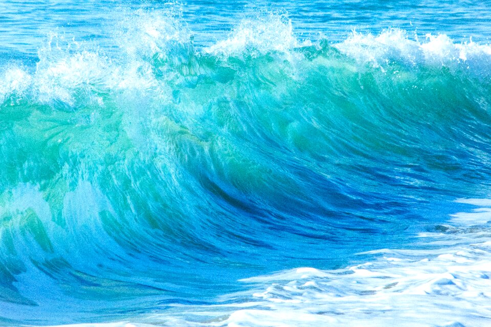 Sea splash blue water