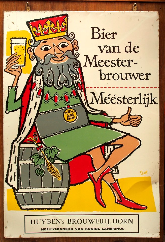 Huybens Brouwerij, Horn, enamel advertising sign