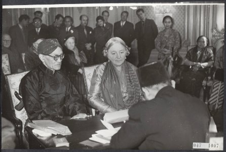Huwelijken, artiesten, Mas Jodjana Raden, Pop Siti Marian, Bestanddeelnr 047-1007