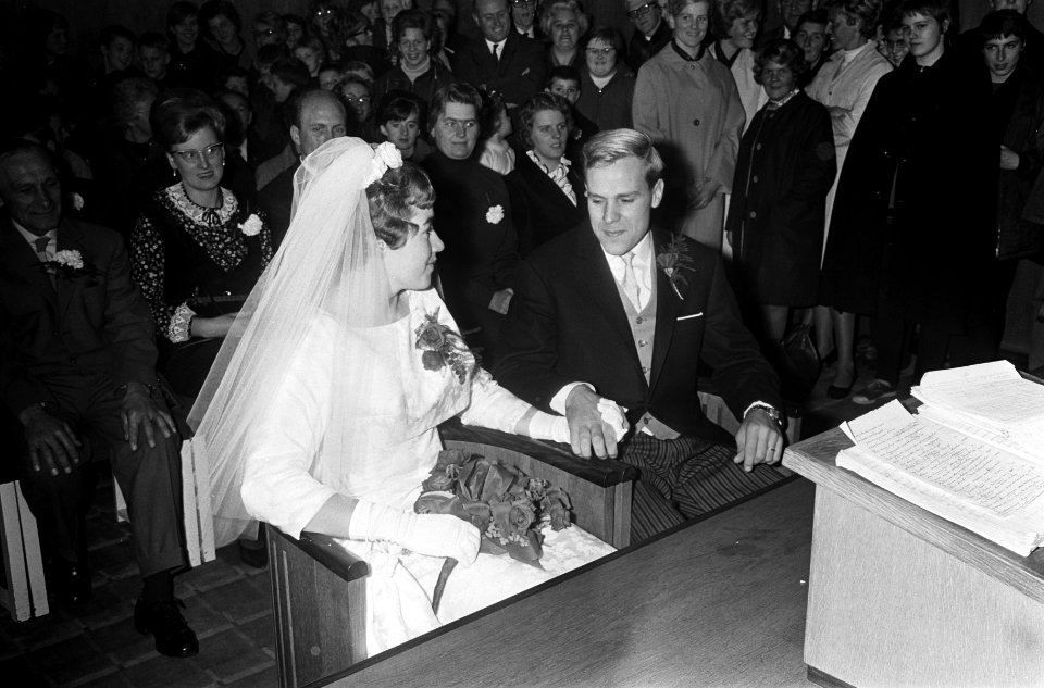 Huwelijken, bruiloften, liefde, plechtigheden, Utrecht, Bestanddeelnr 918-3975