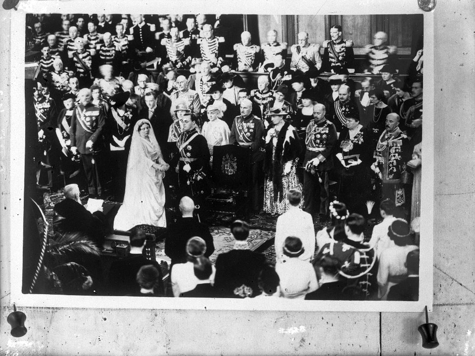 Huwelijk van prinses Juliana en prins Bernhard in de Grote Sint Jacobskerk te De, Bestanddeelnr 934-8308