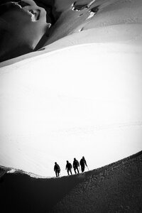 Climbing mountain snow