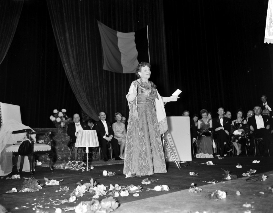Huldiging Magda Janssens in Stadsschouwburg, Bestanddeelnr 913-1100