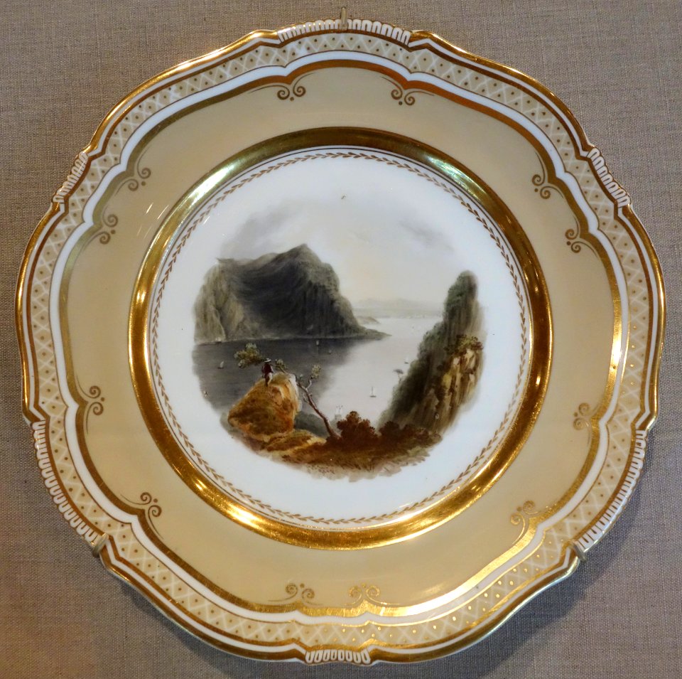 Hudson Highlands from Bull Hill, America - Coalport Porcelain Factory, Shropshire, England, c. 1820-1830, porcelain - De Young Museum - DSC00917