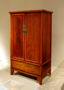 Huanghuali cabinets (pair), 1 of 2, China, Qing dynasty, 1644-1911 AD, yellow pear wood - Portland Art Museum - Portland, Oregon - DSC08436