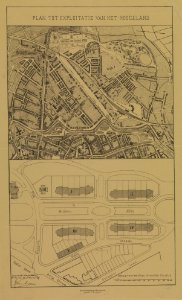 HUA-214160-Topografische kaart van het oostelijke gedeelte van de binnenstad van Utrecht met het aangrenzende gebied gelegen tussen de Ezelsdijk Ridderschapskade