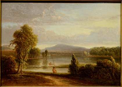 Hudson River from Fishkill Landing, by Thomas Doughty, c. 1840, oil on panel - Currier Museum of Art - Manchester, NH - DSC07445