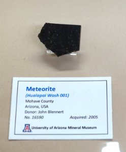 Hualapai Wash meteorite, Arizona - University of Arizona Mineral Museum - University of Arizona - Tucson, AZ - DSC08456