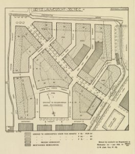 HUA-214179-Plattegrond van het terrein tussen de Inundatiekade Zwarte Water Gerard Noodtstraat Van der Mondestraat te Utrecht met weergave van het bestaande en h