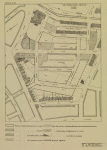 HUA-214165-Plattegrond van het terrein tussen de Minstroom Frans Halsstraat Laan van Minsweerd Vossegatsedijk Adriaen van Ostadelaan te Utrecht; met weergave van