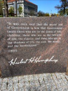 Hubert H. Humphrey Memorial-quote