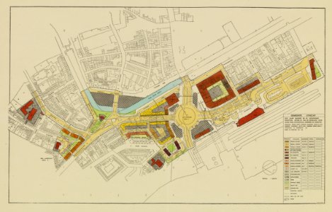HUA-214110-Kaart van het stedebouwkundig ontwikkelingsplan voor het Leidseveer Stationsplein Herenweg en omgeving te Utrecht met weergave van bestaande en ontwor photo