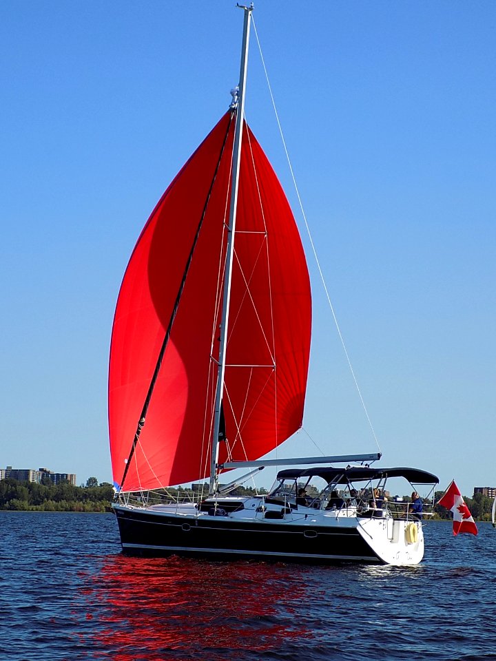 Hunter 45 DS sailboat with spinnaker 1137