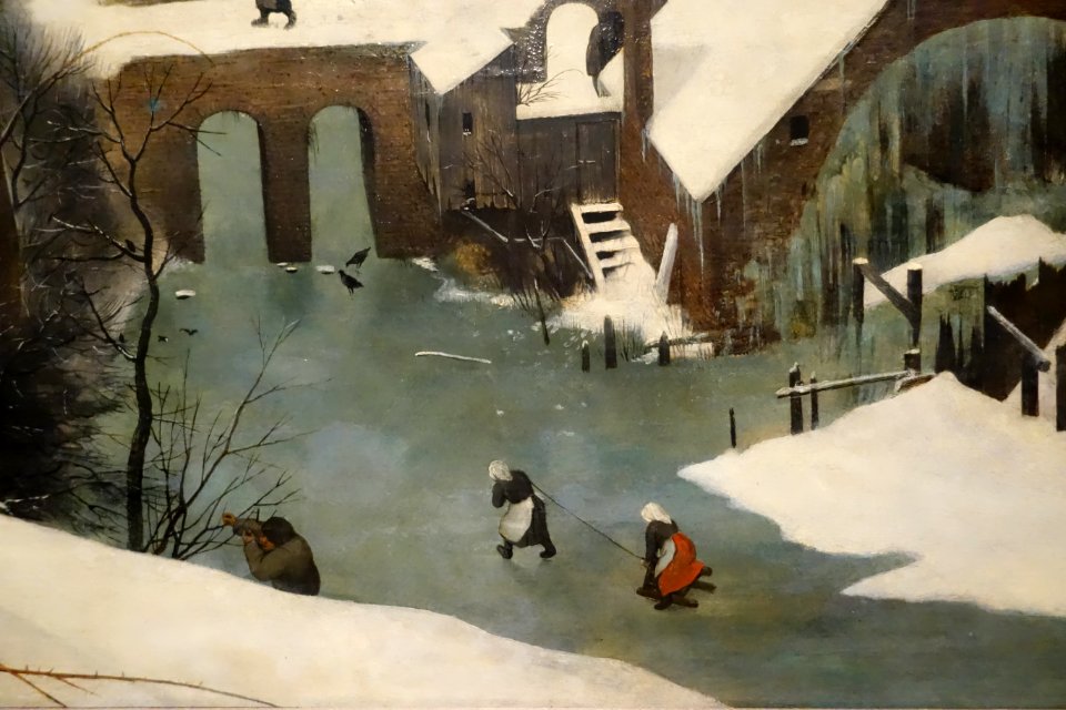 Hunters in the snow, 1565 - detail3