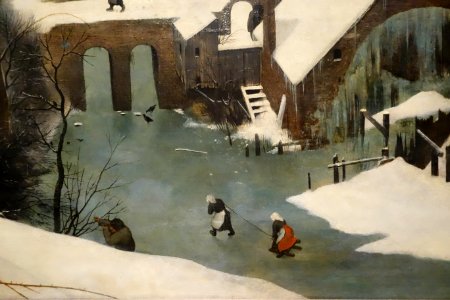 Hunters in the snow, 1565 - detail3