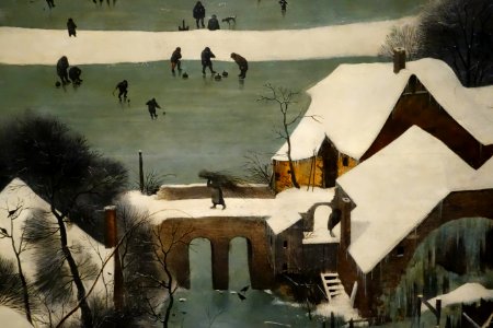 Hunters in the snow, 1565 - detail2