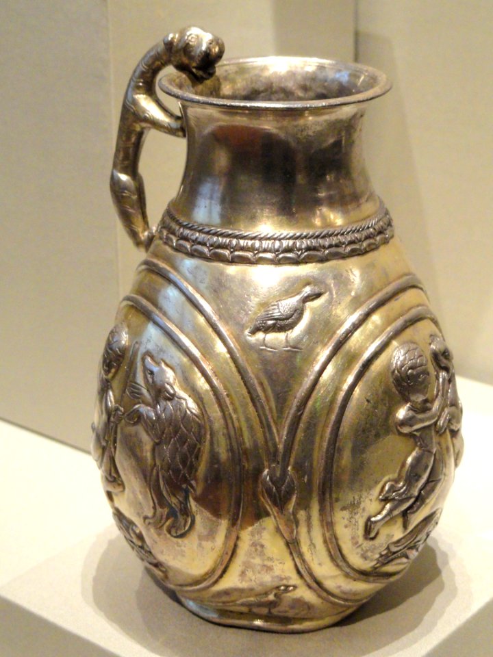 Hunt Pitcher, 500-600 AD, Sasanian, Iran, silver - Cleveland Museum of Art - DSC08133