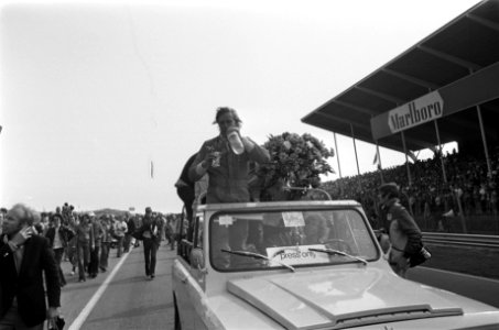 Huldiging van winnaar James Hunt, Bestanddeelnr 928-0062