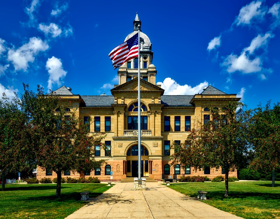 Structure american flag landmark