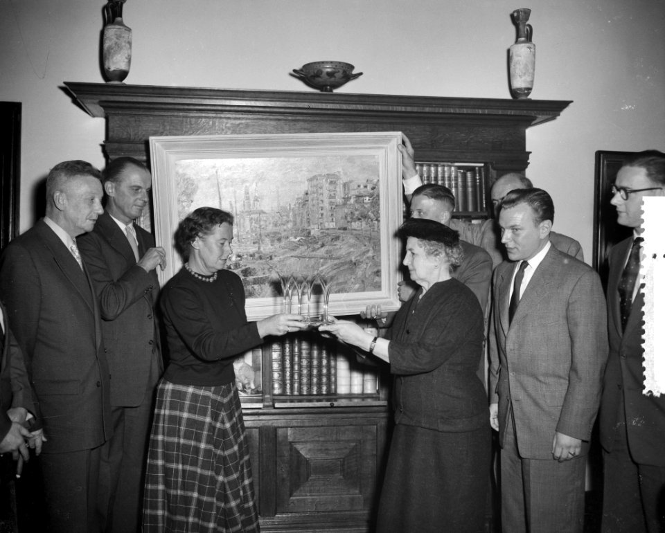 Huldiging van mevrouw Bouman door Groningers te Den Haag, Bestanddeelnr 908-1411