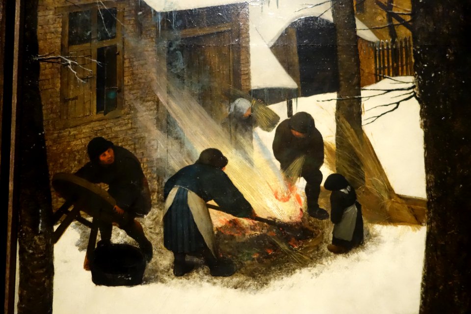 Hunters in the snow, 1565 - detail1