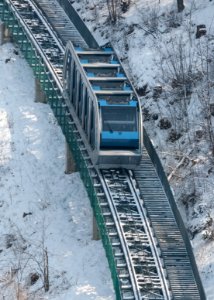 Hungerburgbahn with snow