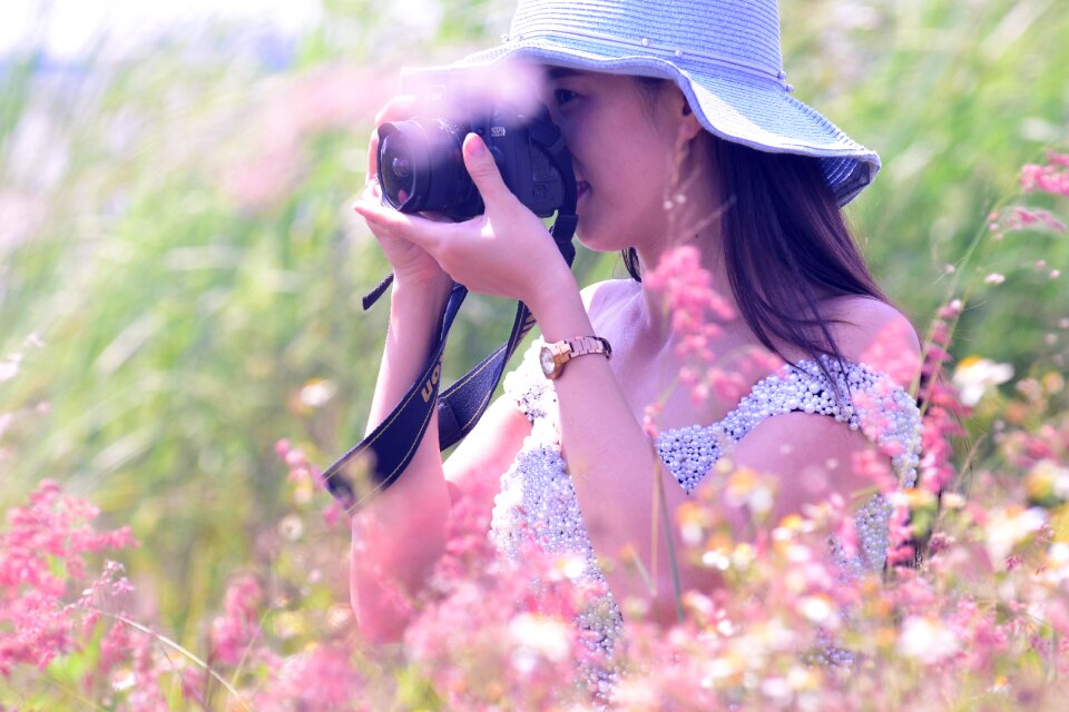 Girl beautiful picnic fashion