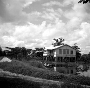 Huis op de voormalige plantage Leonsberg in Suriname, Bestanddeelnr 252-6411