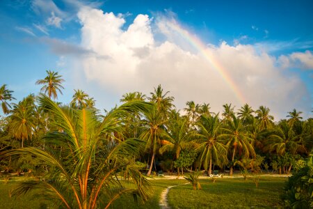 Meeru island rainbow maldives