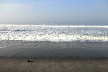 Sea foam beach blue photo