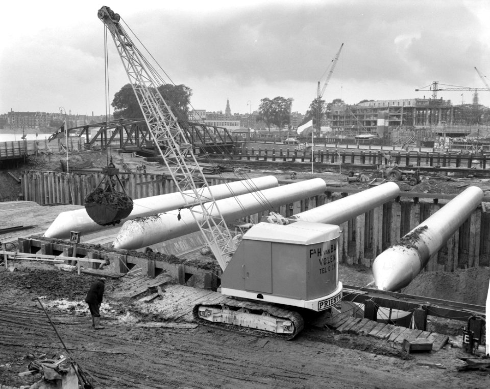 IJ-tunnelbouw, werkzaamheden, Bestanddeelnr 914-0973
