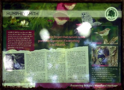 Humphry Smith Information Board, Highwoods, Bexhill-on-Sea