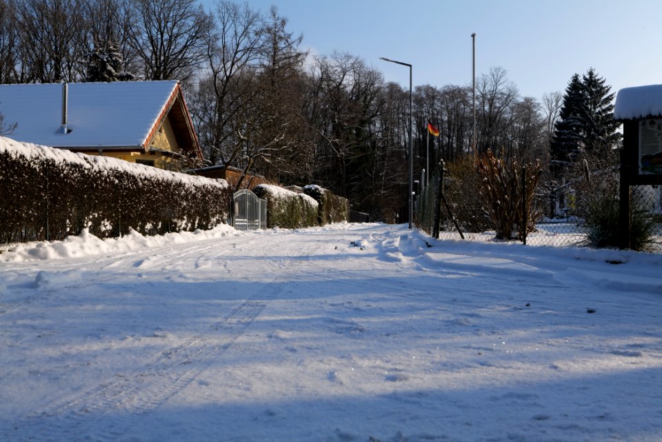 Ilmenauer Weg Berlin-Hakenfelde with snow 2020-02-10