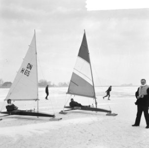IJszeilen op de Gouwzee, overzicht ijszeilen, Bestanddeelnr 917-2860