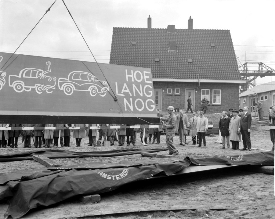 IJ-tunnelbouw, snijrand van de caisson, Bestanddeelnr 914-0969