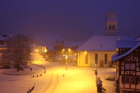 Snowy mood light photo