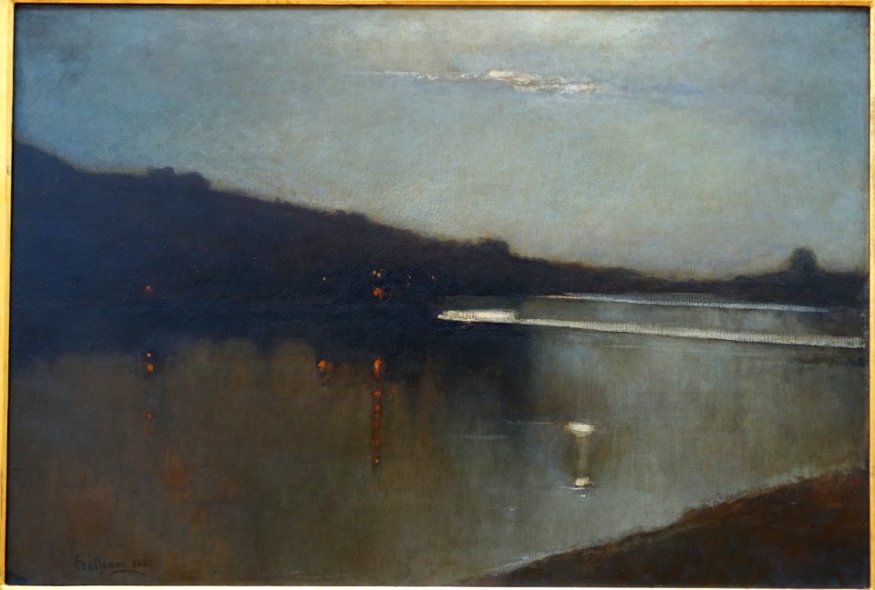 Impending Moon, by Lorenzo Delleani, 1882 - Galleria nazionale d'arte moderna - Rome, Italy - DSC05165