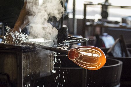 Glassblowing heat steam