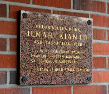 Ilmari Kianto Plaque Oulu