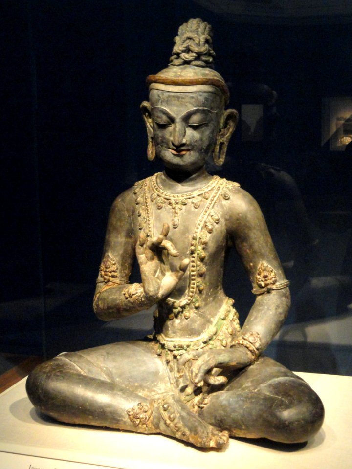 Image of a bodhisattva, attributed to a Nepalese artist, Yuan dynasty, 13th century, China, lacquer with traces of color and gilt - Freer Gallery of Art - DSC05214