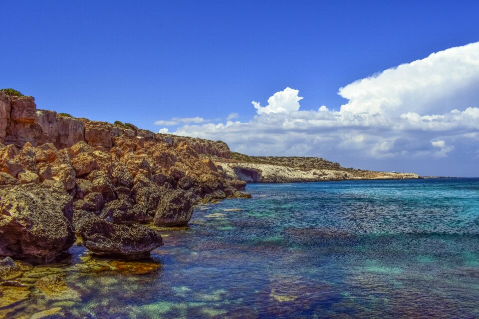 Blue landscape sea