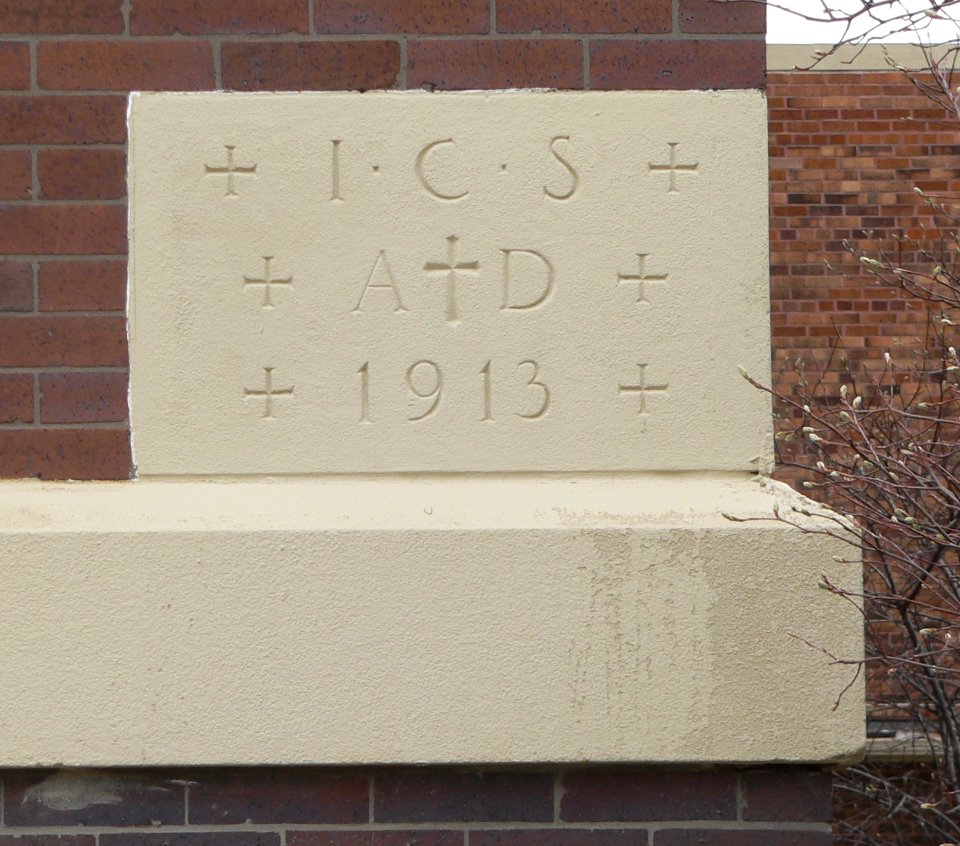 Immaculate Conception School Omaha cornerstone