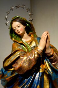 Immaculate Conception by Anton Maria Maragliano, 1720-1723, view 2, carved wood - Museo Diocesano (Genoa) - DSC01696